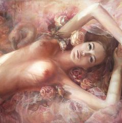 Art reclined nude fantasy